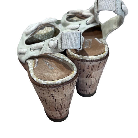 Sperry Top Slider Cork Wedged Slingback Shoes Sandals NWOT - Picture 11 of 15